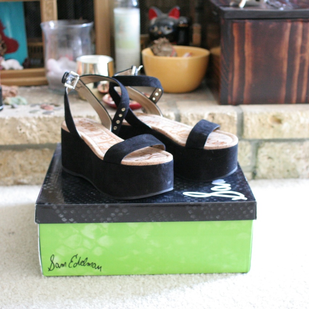 Sam Edelman leather flatform sandals